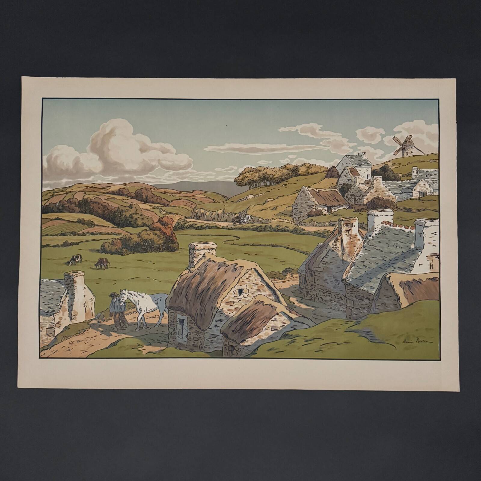 Lithograph by Henri Rivière, Aspects of Nature - The Valley