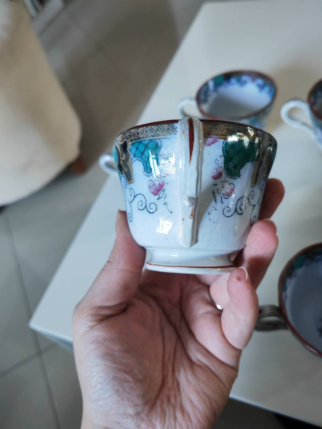 6 Canton Boch Frères cups