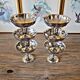 6 vintage stainless steel ice cream cups, flower shape