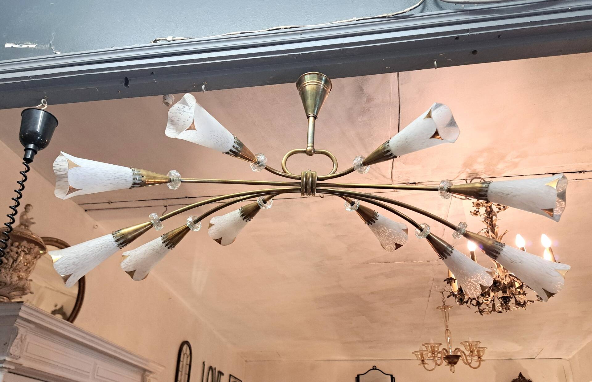 Lunel set of 1 chandelier and its pair of wall lights