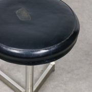 Tabouret pivotant Bauhaus moderniste en chrome, années 1950