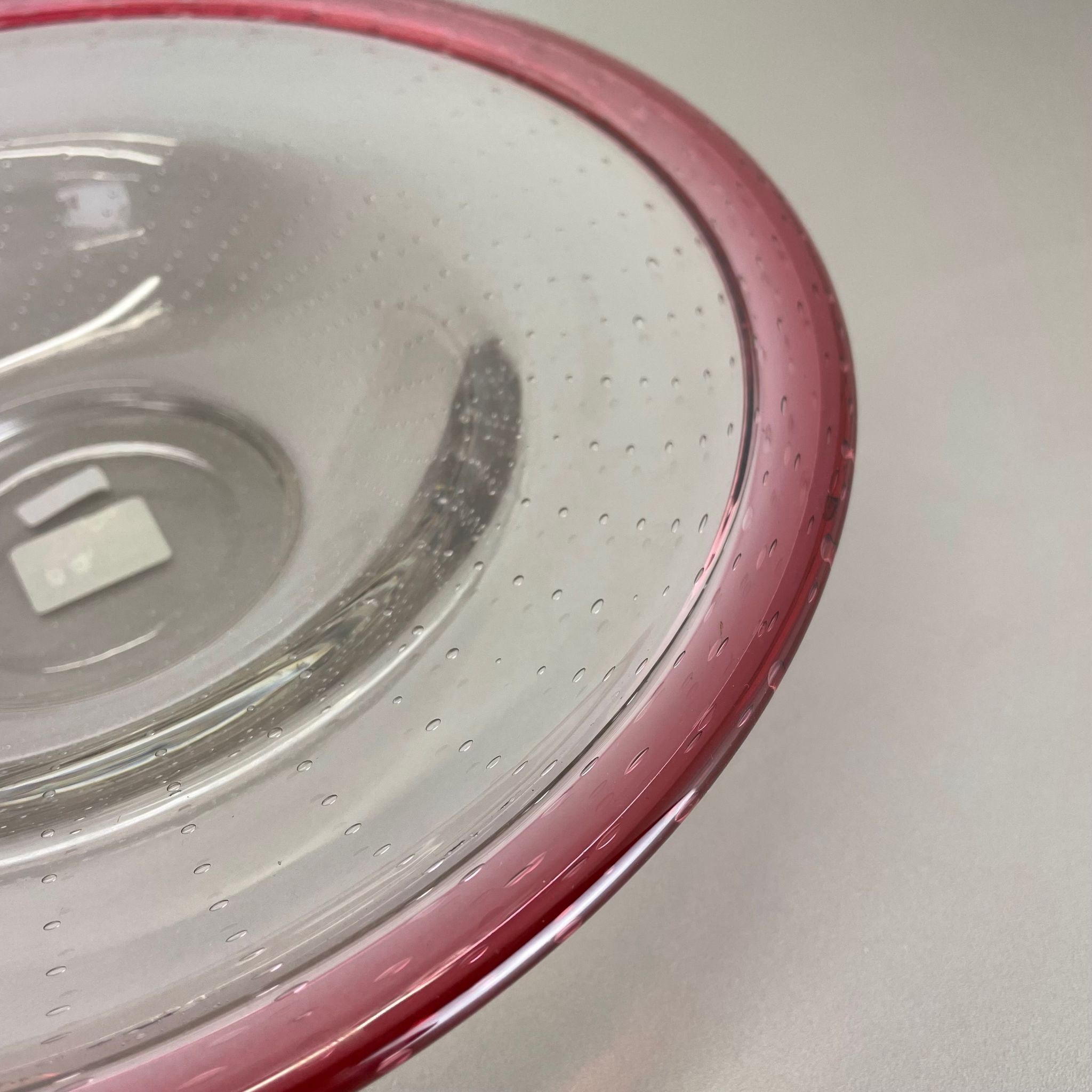 German 2,2kg Glass Bowl by Karl Wiedmann for WMF, 1960s Baushaus Art Deco