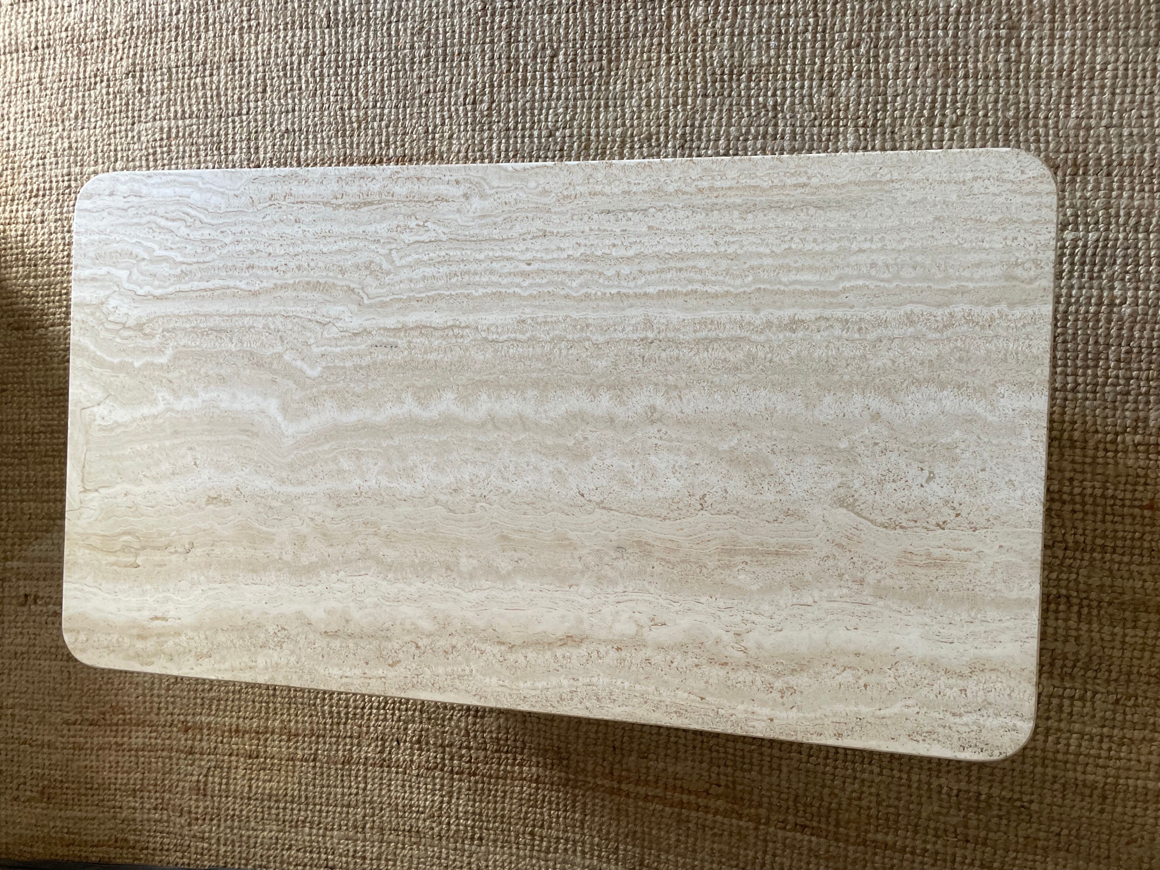 Travertine coffee table