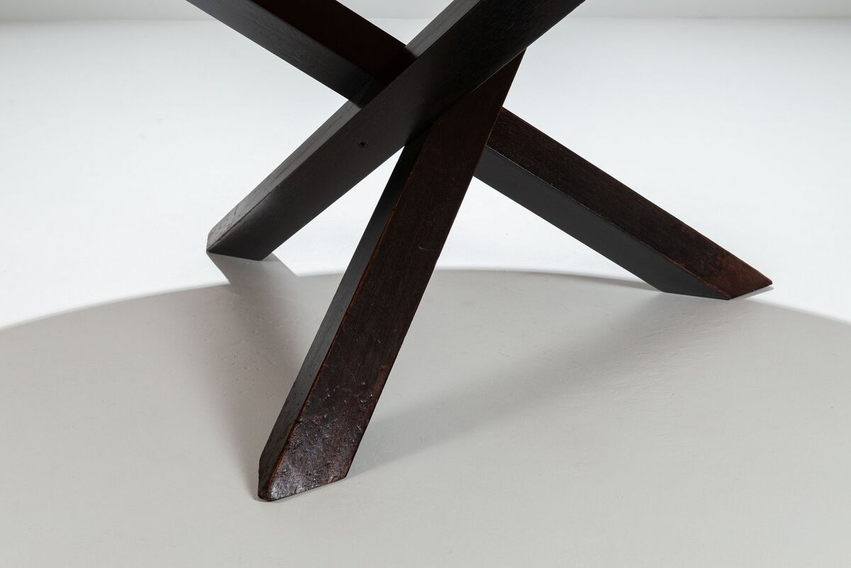 Gerard Geytenbeek tripod dining table in wenge, The Netherlands, 1960
