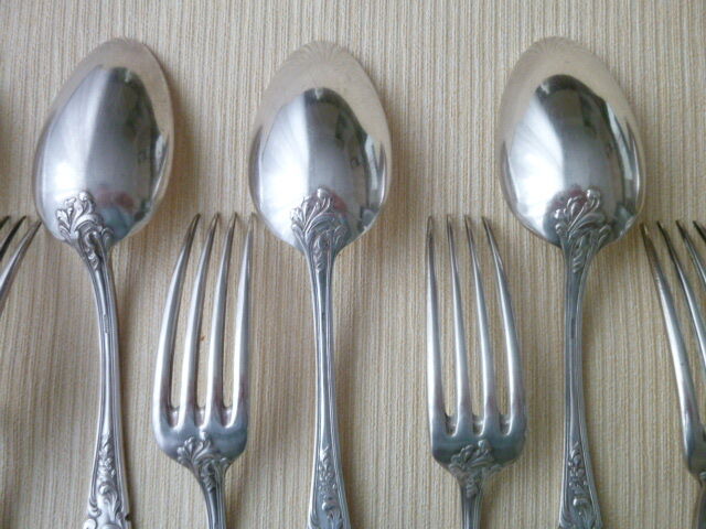 12 silver metal table covers SFAM Rocaille Model