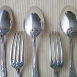 12 silver metal table covers SFAM Rocaille Model