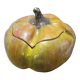 Pumpkin/gourd shaped box - Slipware ceramic