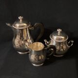 Ercuis service in silver metal / 3 pieces