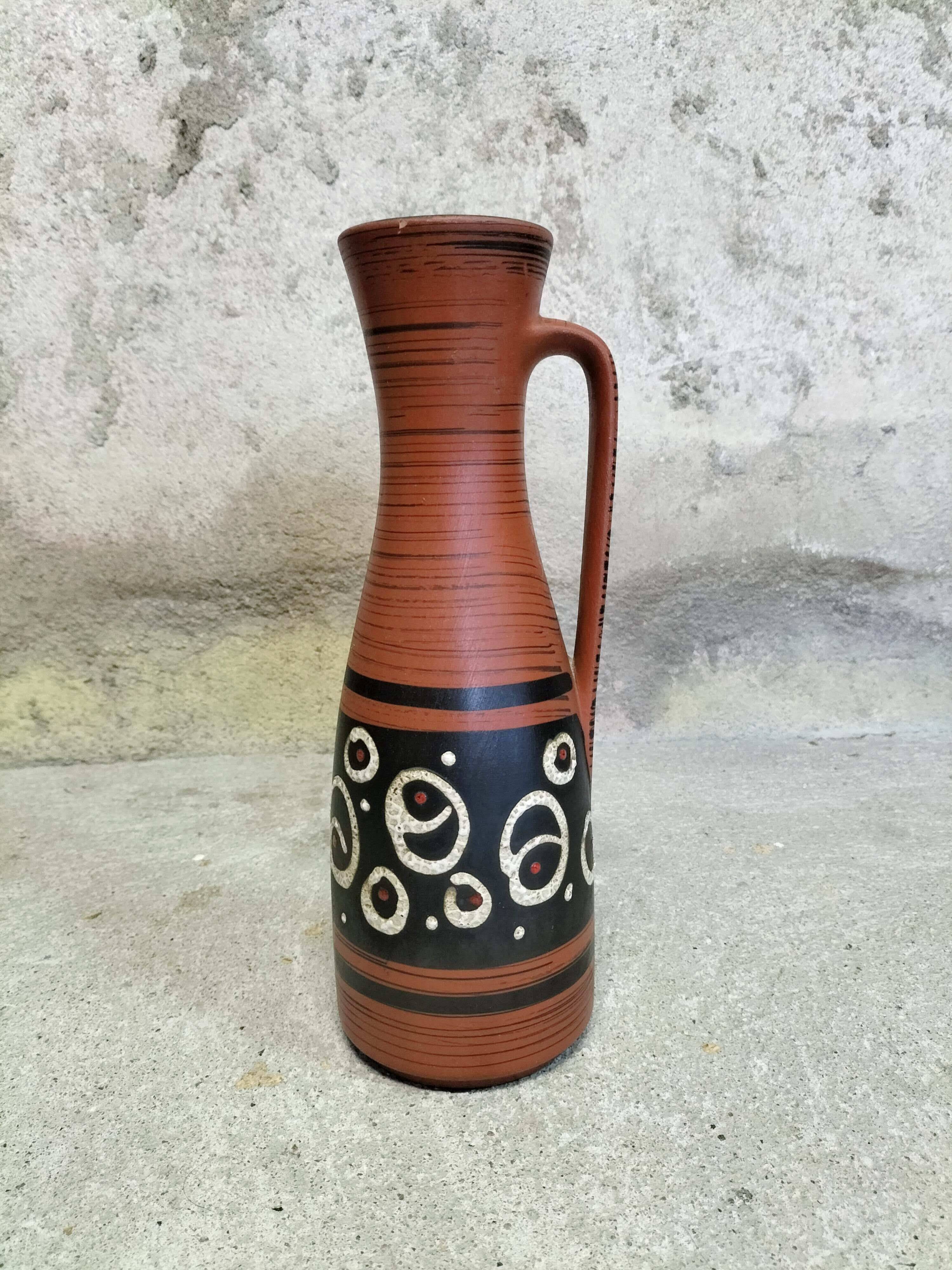 Large West Germany ceramic handled vase