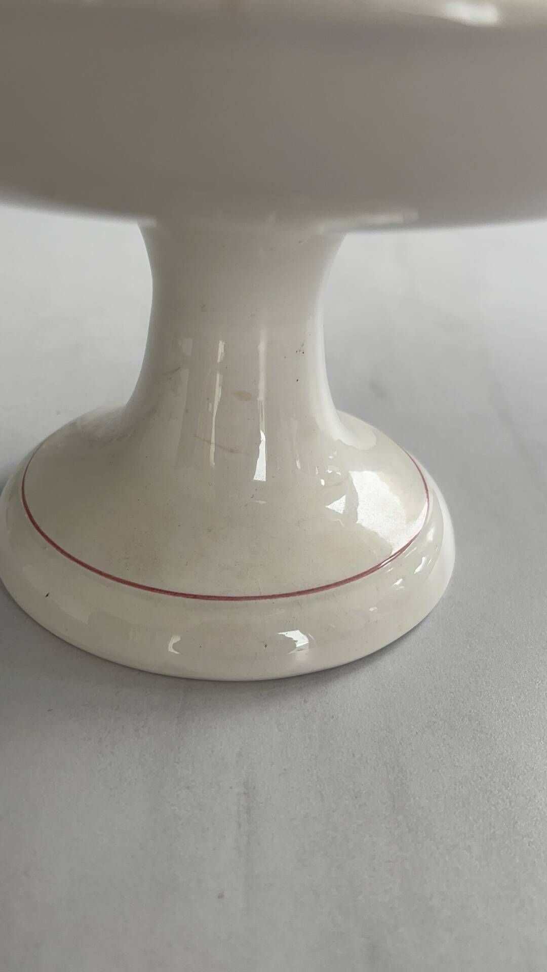 Footed compote Digoin Sarreguemines Pise, vintage earthenware