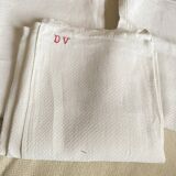 Trio of old tea towels special glass