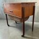 Vintage wooden sewing box/mini commode on wheels