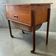 Vintage wooden sewing box/mini commode on wheels
