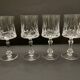 4 verres à pied en cristal taillé