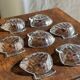 7 vintage shell-shaped bowls in Pyrex glass from France
