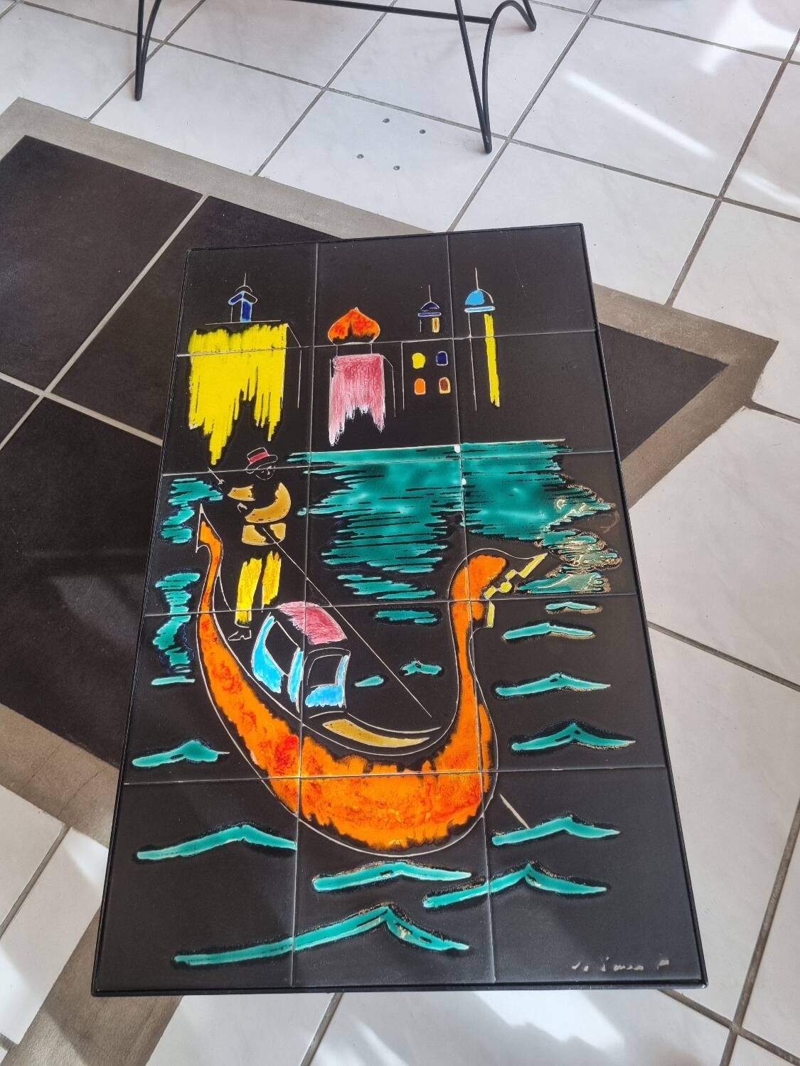 Vintage coffee table signed