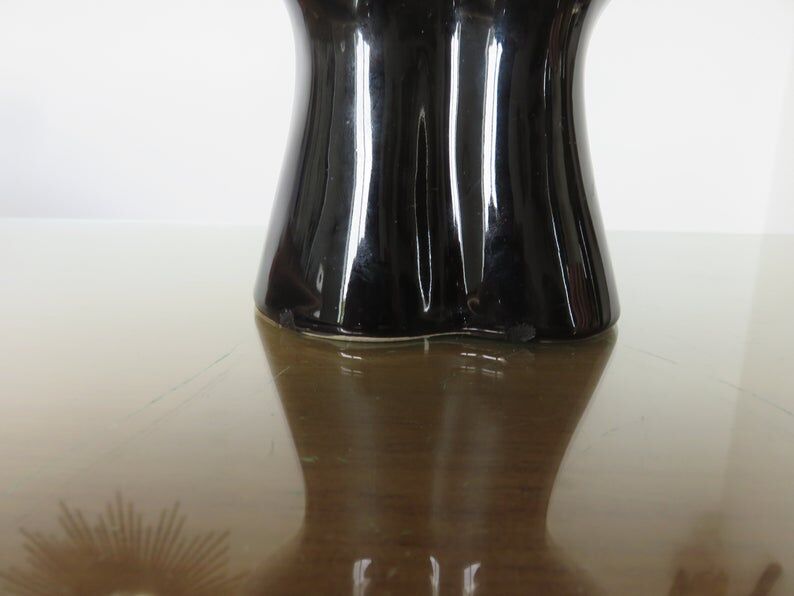 Black ceramic lamp in the shape of hands 70s