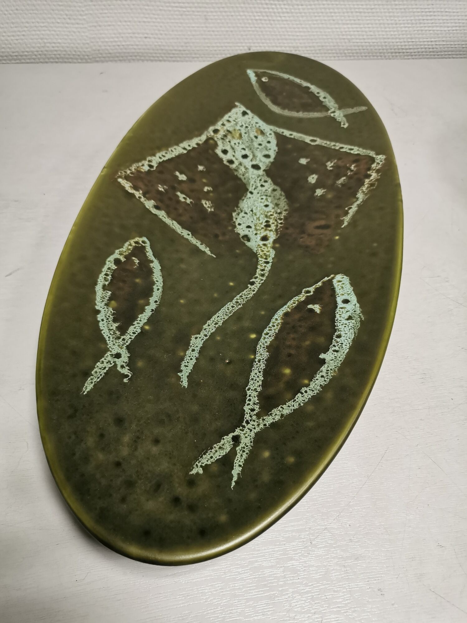 Vintage fish service NIDERVILLER , PLAT + 12 plates + sausages