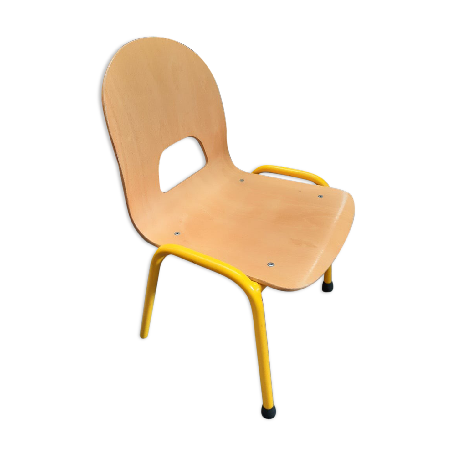 Chaise enfant école vintage 1970