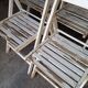 4 foldable chairs wood vintage epoch 1970