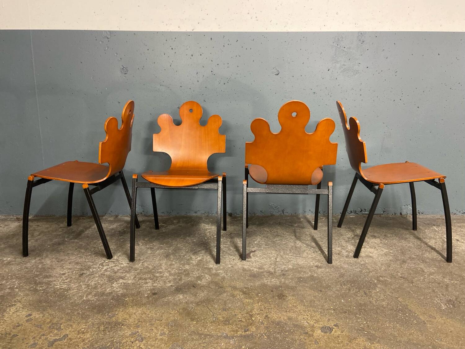 4 chaises "Puzzle", design by Essaime, France 1995