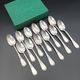 Box of 12 silver-plated metal teaspoons SFAM - Art Nouveau design (14.5)