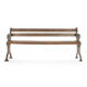 Wooden bench and cast iron