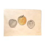 Illustration "Three apples"
