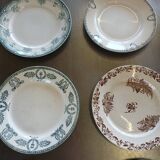 14 mismatched flat plates Terre de fer