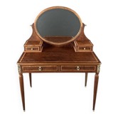 Coiffeuse de style Louis XVI en bois marqueté, XXe Siècle