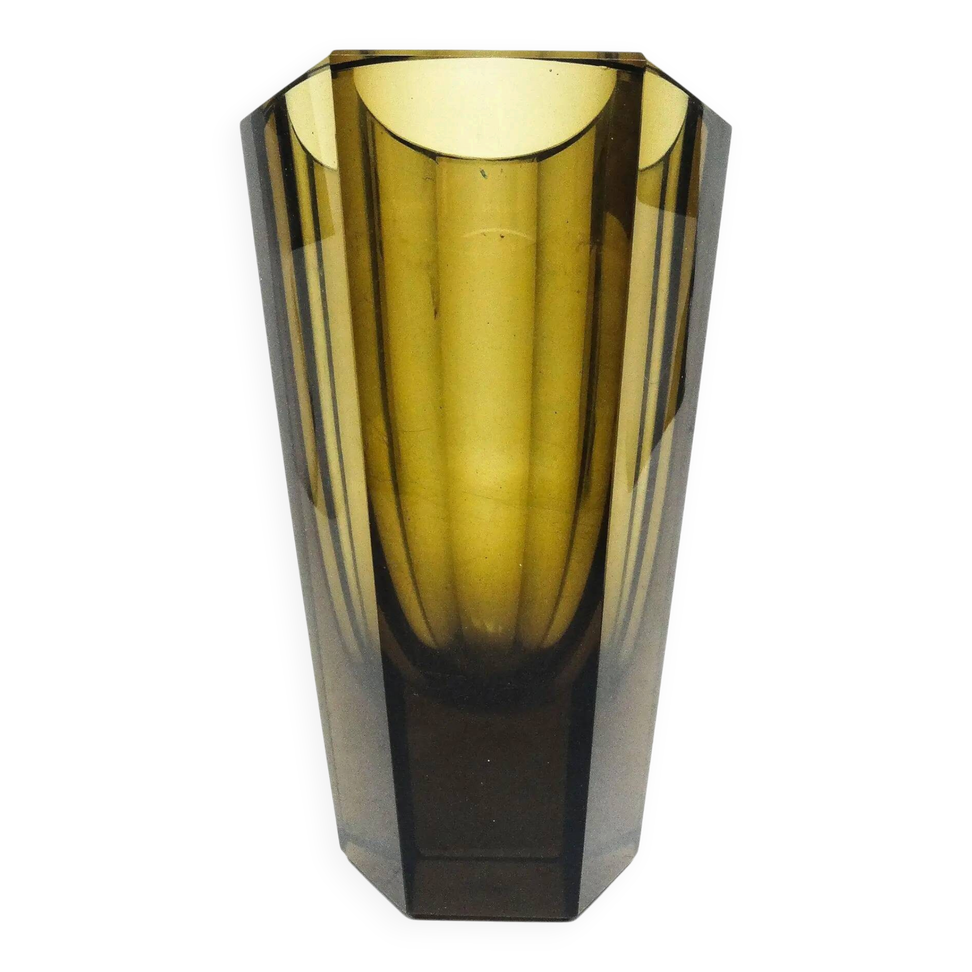 Art Deco vase, crystal, Moser, Czechoslovakia, 1930s