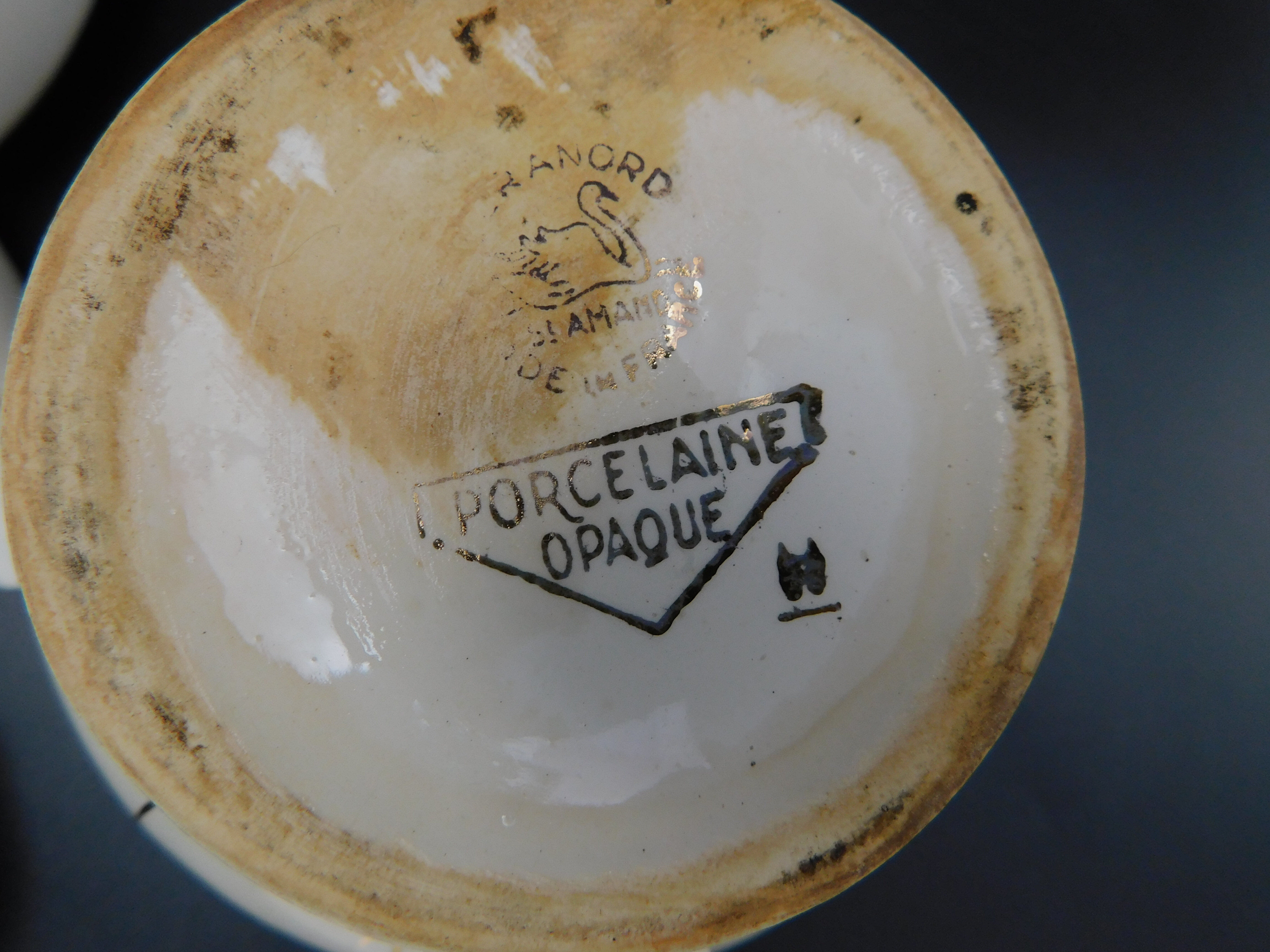 Céranord pourer, creamer and sugar bowl