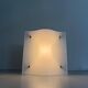 Simple wall light in opal glass with a square design, 1970s, Italy.