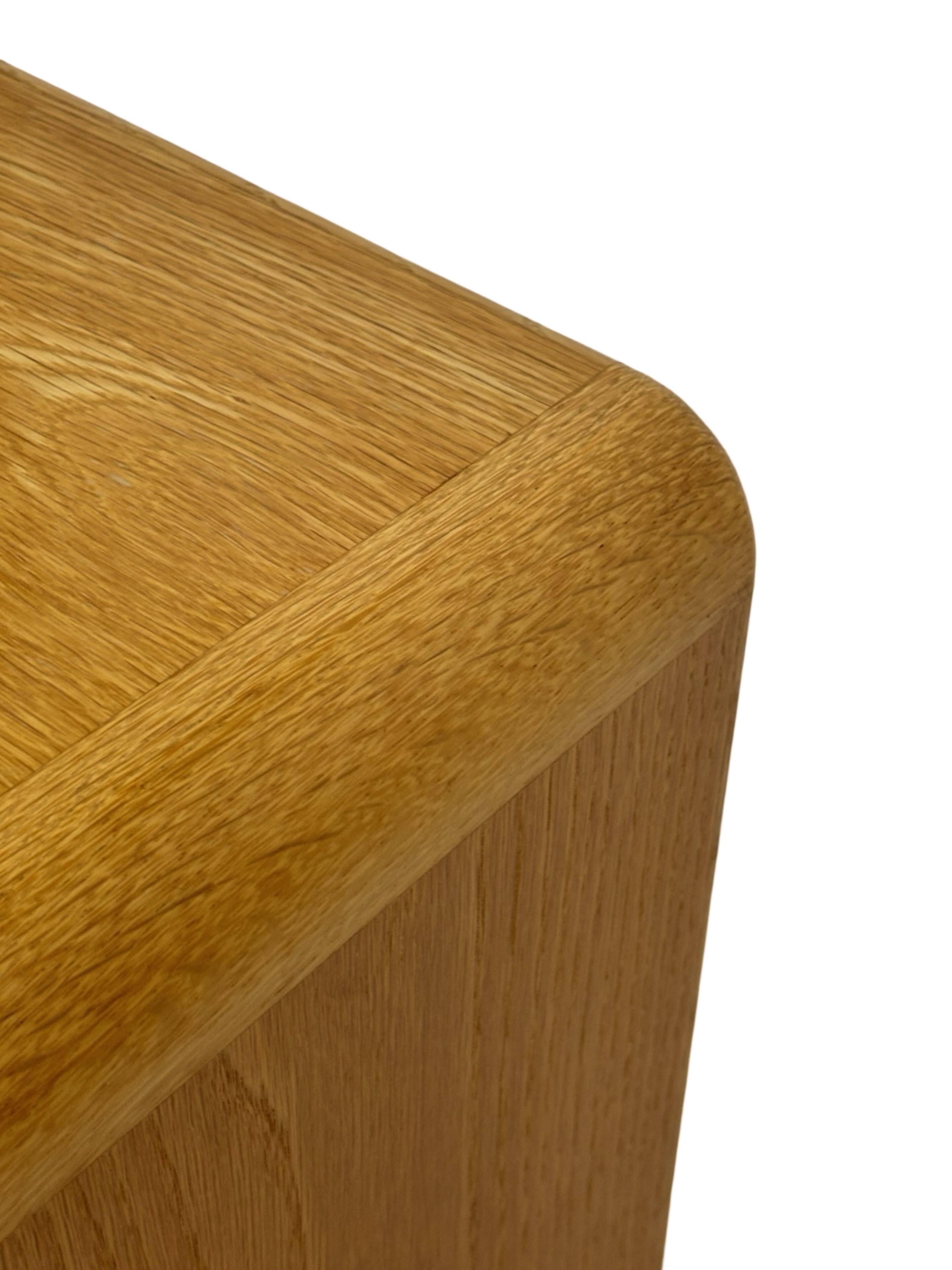 Table basse carrée minimaliste en chêne, années 70