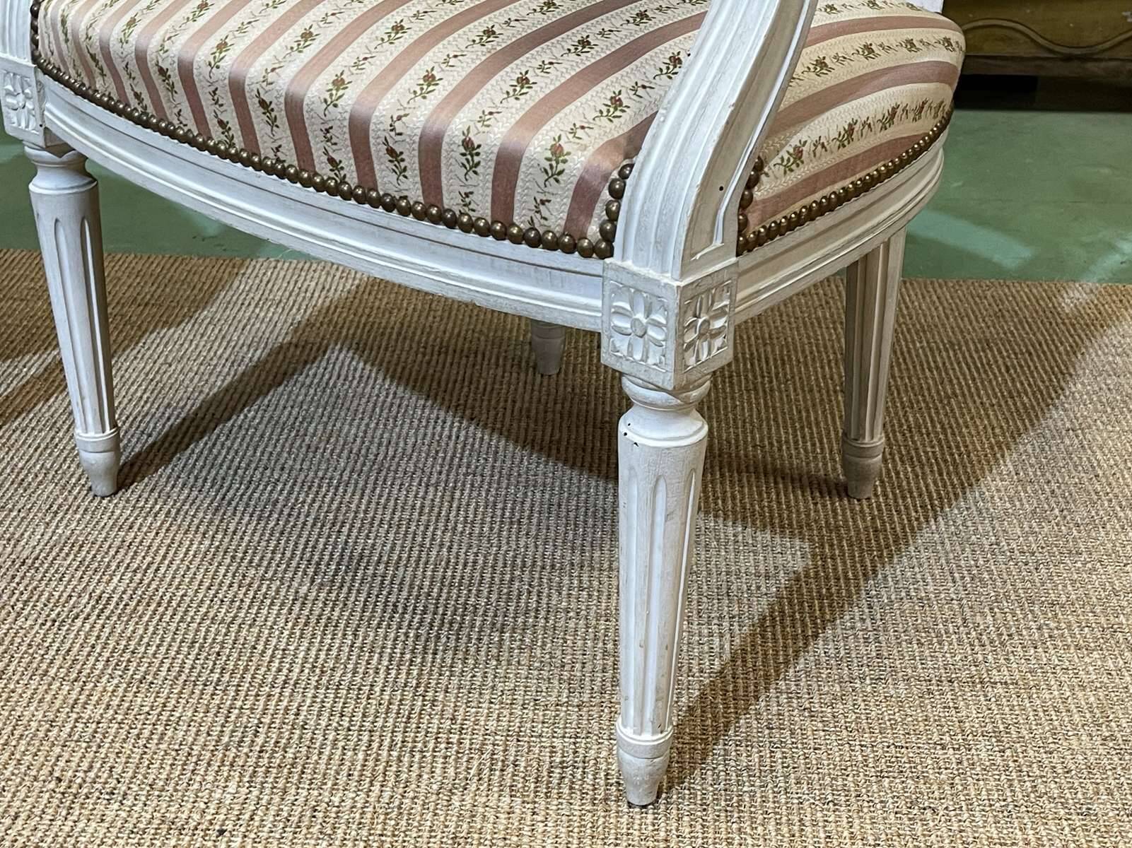 Pair of Louis XV style armchairs from the 1970s in beech.