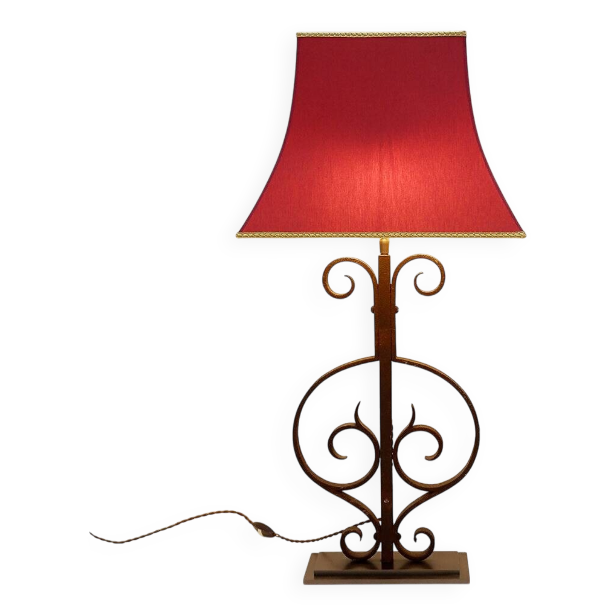 Lampe vintage en fer forgé