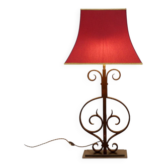 Large wrought iron table lamp