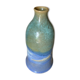 Vase in blue enamelled sandstone sign