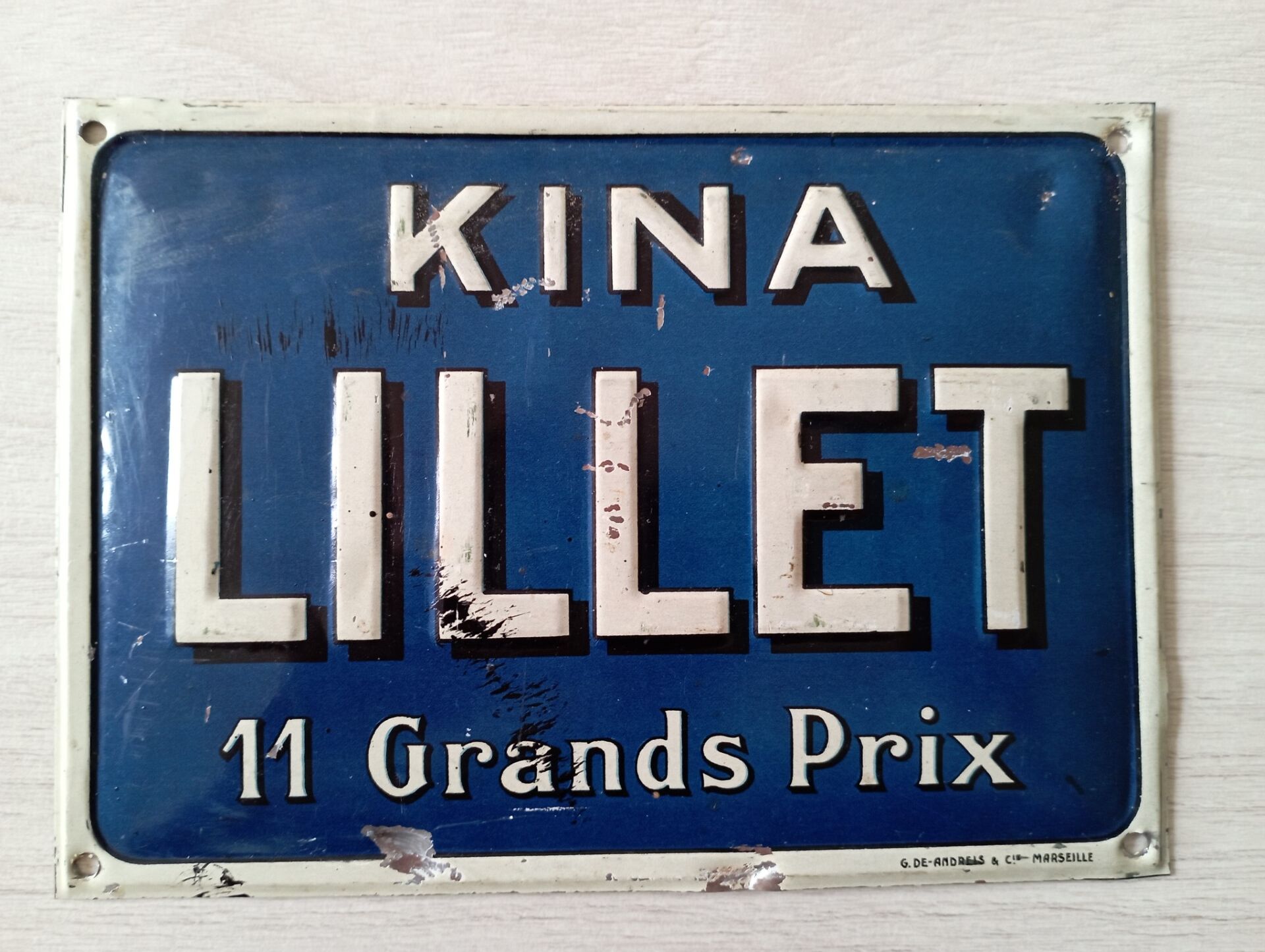 Old Lillet advertising plaque