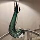 Vintage lampe val saint lambert en cristal vert