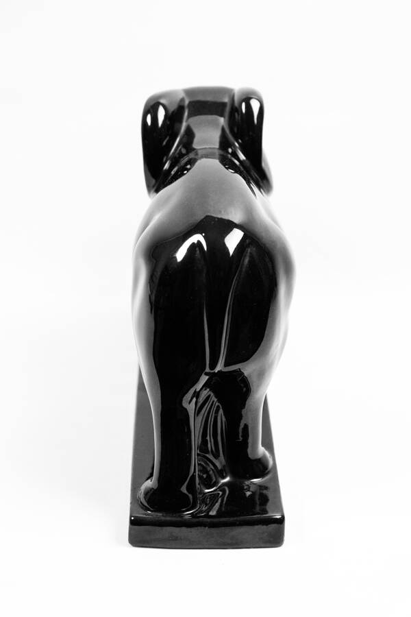 Charles lemanceau, saint-clément earthenware factory - elephant and baby elephant