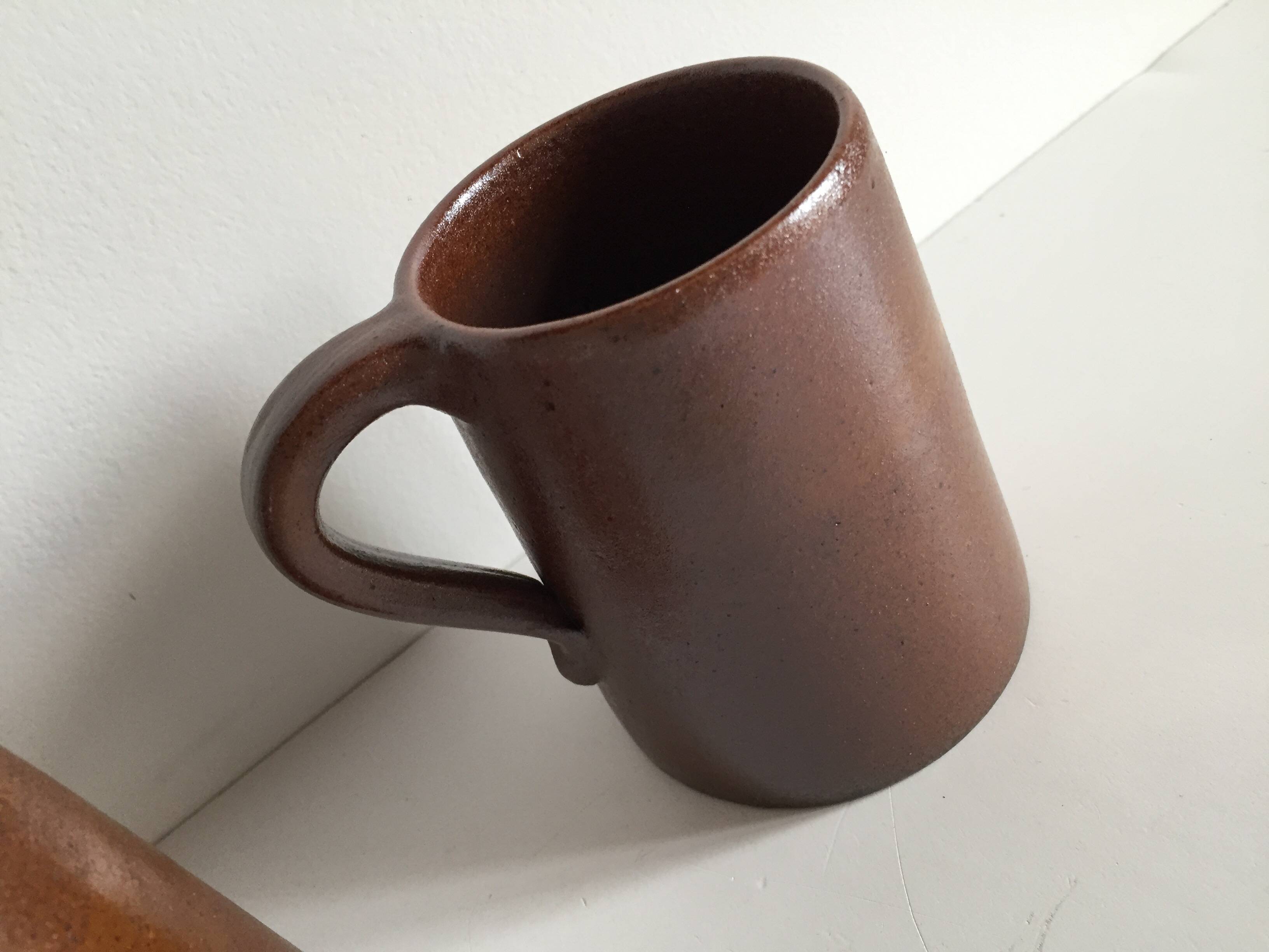 3 vintage marais stoneware mugs