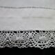 Old sheet in white cotton, days and lace edge 2.05 x 2.75 m