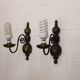 Pair of Antique Brass Wall Lamps – Vintage 1950s Sconces