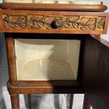 Marquetry bedside table