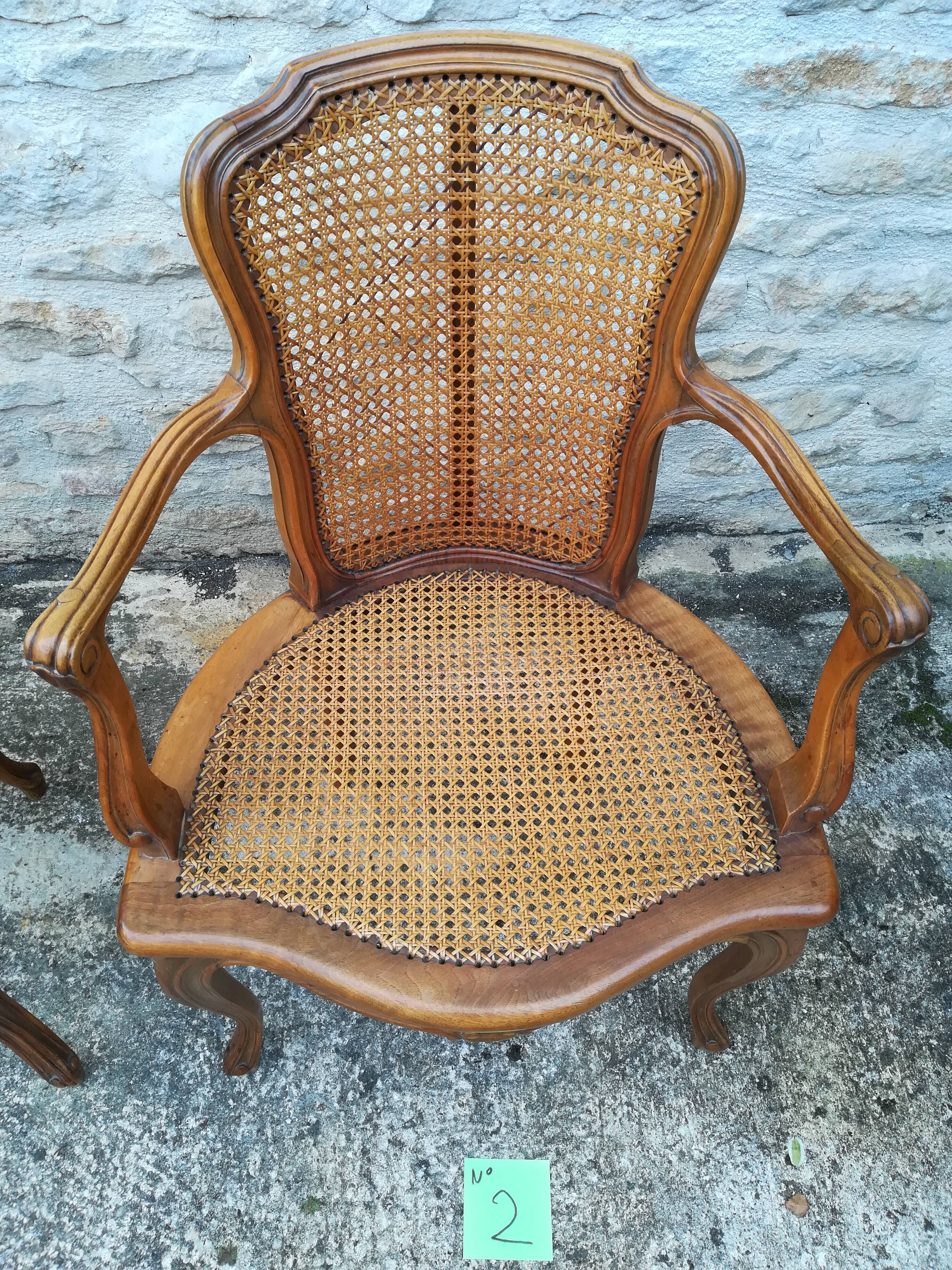 Louis xv style canne chairs