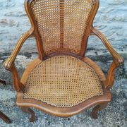 Caned armchairs in Louis XV style