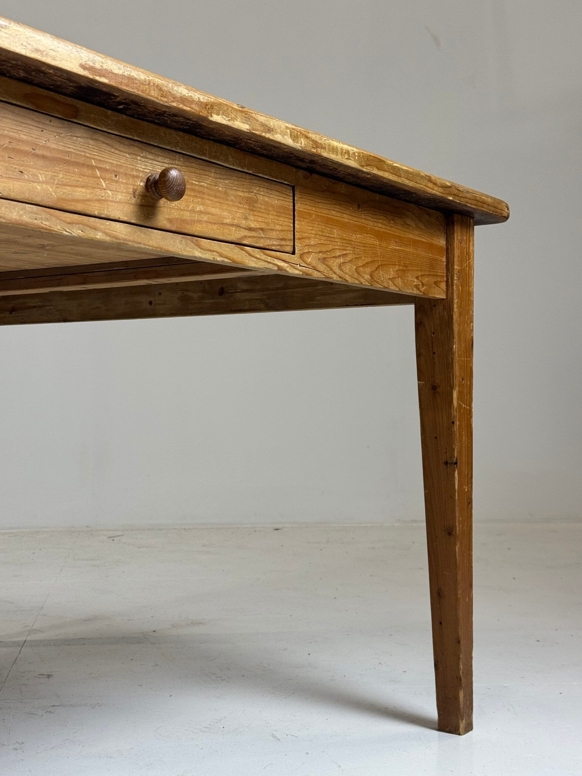 English antique pine dining table