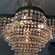 Crystal grapevine waterfall chandelier 60s-70s