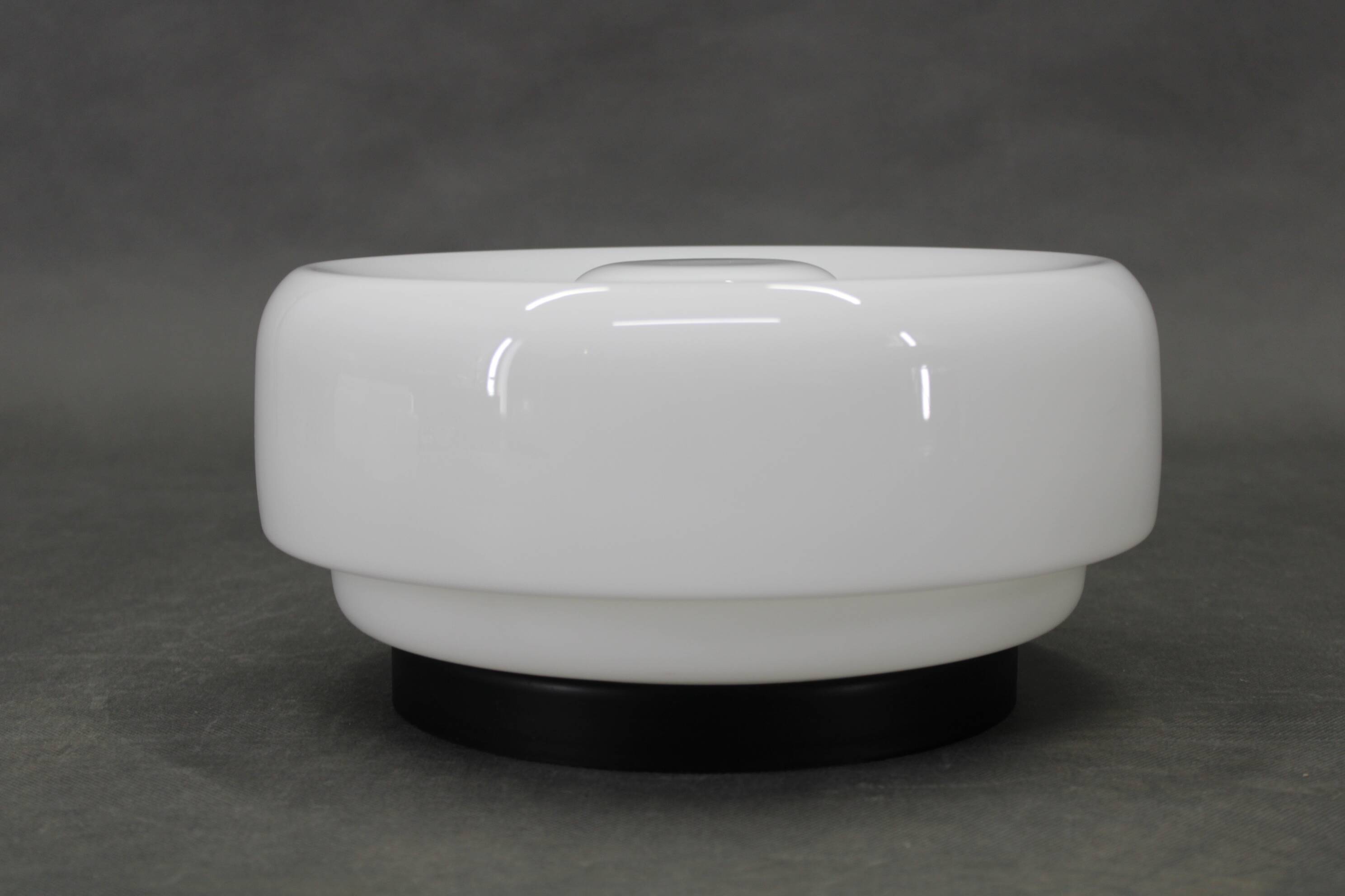 Set of Three Mid-Century Black Flush Mount Lights, 1970s